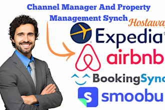 do channel manager and pms setup, airbnb website, hotel booking and vik booking