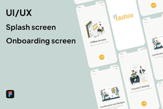 design splash and onboarding screen for your mobile app
