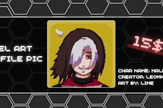 do pixel art profile pics characters icons