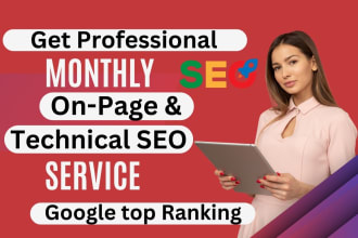 do complete monthly on page and technical seo service