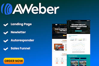aweber landing page, sales funnel and email template