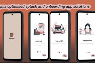 figma optimized splash and onboarding app solutions
