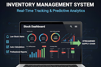 create an automated excel inventory management system and supply chain dashboard