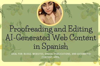 proofread and edit your ai generated web content in spanish