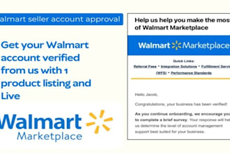 setup and approve your walmart seller account approval with guarantee
