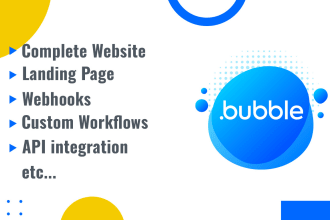 develop fully functional mvp and saas app on bubble io