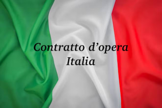 write for you a work contract according to italian law