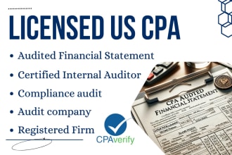 prepare audited financials and verify as licensed CPA