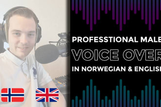 record professional male voice overs in norwegian or english