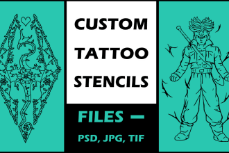 design ready to print stencil files for your tattoos