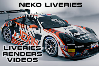 create professional custom iracing or lmu liveries
