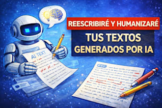 reescribiré y humanizaré tus textos generados por ia