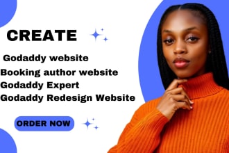 build godaddy website design and redesign book author website godaddy logo