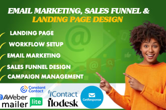 getresponse landing page, mailchimp, aweber, flodesk,katra, icontact, mailerlite
