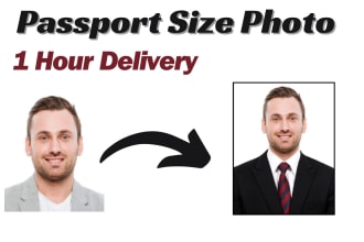 make a professional passport size or visa photo in 1 hour
