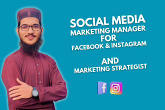 be social media marketing manager for facebook, instagram, marketing strategist