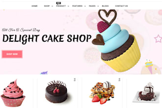 design baking food shopify store cake store chocolate cookies ice cream website