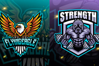 create unique mascot logo sport, esport and cartoon design