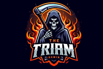 make an amazing reaper mascot logo for you in one day