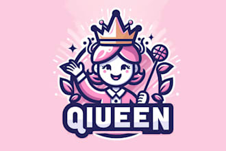 make an amazing queen mascot logo design for you in 12 hours