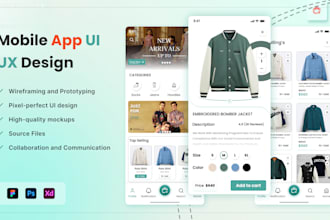 do creative mobile app design UI UX in figma with mockup and prototype