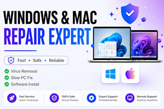 repair, fix, troubleshoot, mac, pc, computer, laptop remotely