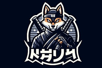 design outstanding animal ninja mascot logo for you very fast
