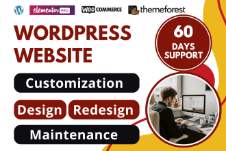 design, redesign, or customize wordpress website and ecommerce store