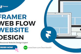 do professional framer and webflow website design