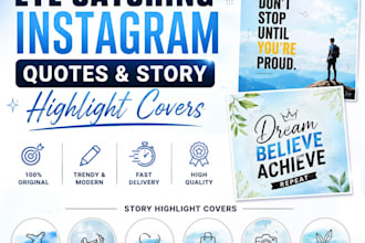 create eye catching instagram quotes, story highlight covers