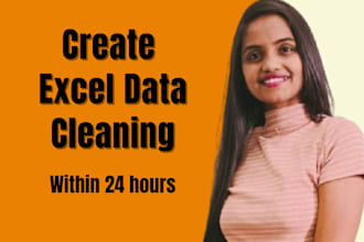do excel data cleaning, deduplication, formatting within 24h