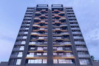 make realistic exterior 3d model and render it