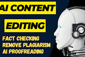 rewrite chatgpt ai content,edit ai content and fact checking