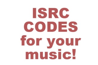 provide ISRC codes for your music for itunes or youtube