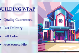 draw wpap pop art for your house and any building