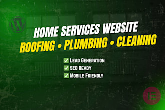 build a modern roofing plumbing or cleaning website for home services
