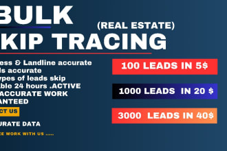 do real estate skip tracing lead genration and cold calling