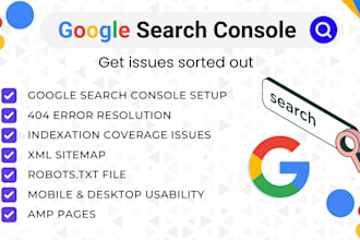 resolve google search console related issues and errors