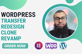 transfer, redesign, clone and develop wordpress website
