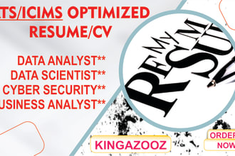 offer resumes tailored for roles in data science, data analyst, business analyst