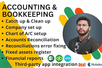 perform reconciliation and bookkeeping for xero, quickbooks