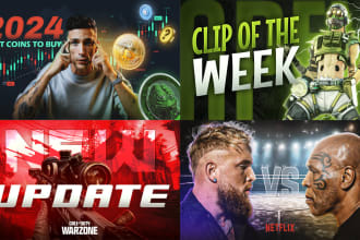 do modern style youtube thumbnails