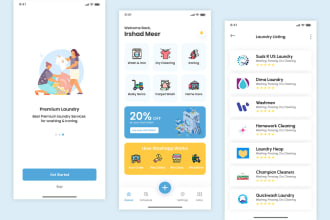 develop laundry app, delivery app, handyman app, home repair app