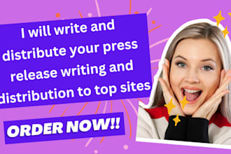write and distribute your press release writing and distribution to top sites