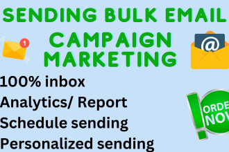 send mass bulk email campaign, email blast, sending email marketing,