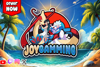 design logo, mascot in chibi, cute, aime style, with your favorite pokémon