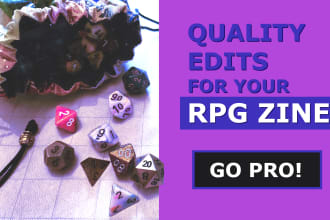 proof and edit your kickstarter rpg zine