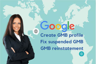 create verified gmb profile, reinstate and fix suspended gmb profile
