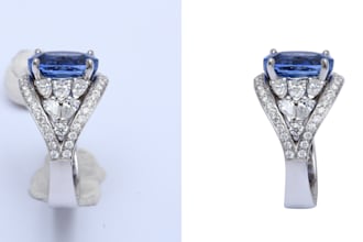 high end jewelry retouching product image editing
