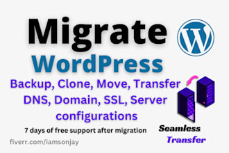 backup, clone, migrate, update wordpress or PHP website